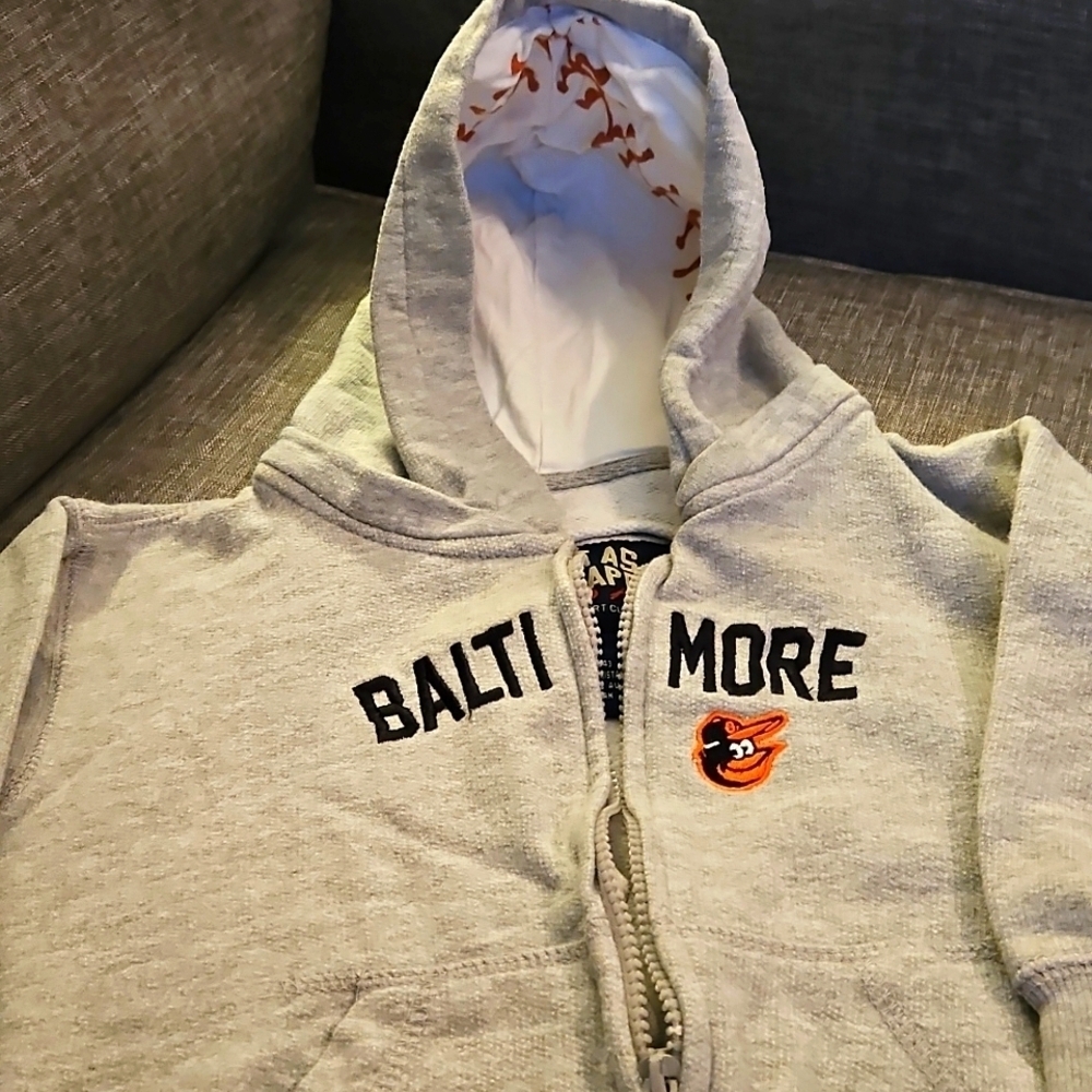 Orioles Hooded Sweatjacket  Size 4